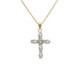 Arisa cross crystal necklace in gold plating image