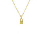 Je t´aime padlock crystal necklace in gold plating image