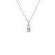 Je t´aime padlock crystal necklace in silver image