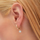 Je t´aime pearl hoop earrings in gold plating cover