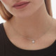 Je t´aime pearl crystal necklace in silver cover