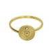 Nagore crystal ring in gold plating