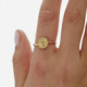 Nagore crystal ring in gold plating cover