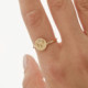 Nagore tulipes crystal ring in gold plating cover