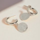 Greta coin hoop earrings in silver cover