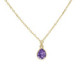Essential XS tear tanzanite necklace in gold plating