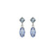 Sabina sterling silver short earrings with blue in marquise shape image