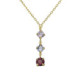 Velvet gold-plated short necklace with multicolour in combination shape image