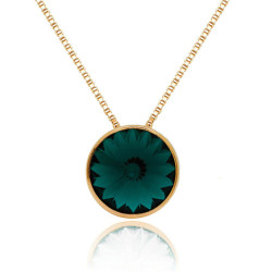 Basic emerald emerald necklace in gold plating