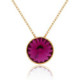 Basic fuchsia necklace in gold plating
