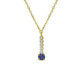 Shine gold-plated short necklace with blue crystal in waterfall shape image