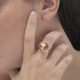 Basic light topaz ring in rose gold plating in gold plating cover