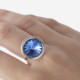 Basic light sapphire ring in silver cover