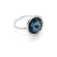 Basic denim blue ring in silver image