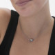 Classic rhombus blue jhade necklace in silver cover