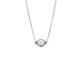 Classic rhombus crystal necklace in silver