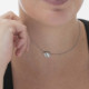Classic rhombus crystal necklace in silver cover