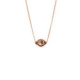 Classic rhombus smoked topaz necklace in rose gold plating in gold plating image