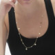 Vera stars crystal long necklace in gold plating cover