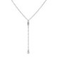 Charlotte tie crystal necklace in silver image
