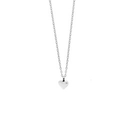 Cuore heart crystal necklace in silver