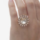 Etrusca round light silk ring in rose gold plating in gold plating cover
