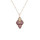 Classic rhombus light amethyst necklace in rose gold plating in gold plating image