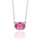 Celina oval rose necklace in silver image