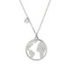 Minimal world crystal necklace in silver image