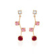 Aura round scarlet earrings in rose gold plating in gold plating image