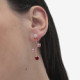 Aura round scarlet earrings in rose gold plating in gold plating cover