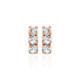 Celina crystal earrings in rose gold plating in gold plating