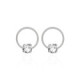 Hoop Basic round crystal earrings in silver image
