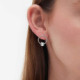 Hoop Basic round crystal earrings in silver cover
