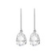 Iconic tears crystal earrings in silver in gold plating image