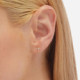 Kids gold-plated stud earrings with white in cross shape cover