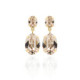 Celina oval light silk earrings in gold plating image