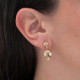 Celina oval light silk earrings in gold plating cover
