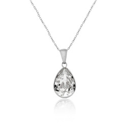 Essential crystal necklace in silver