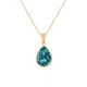 Essential light turquoise necklace in gold plating image