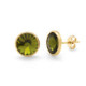 Basic olivine earrings in gold plating image