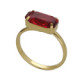 Ginger gold-plated from size 11 to 18 adjustable with red crystal in rectangle shape image