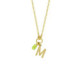 Collar letra M cytrus green oro image