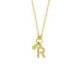 Collar letra R cytrus green oro image