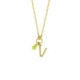 Collar letra V cytrus green oro image