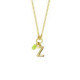 Collar corto letra Z color verde bañado en oro image