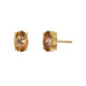 Gemma gold-plated stud earrings with champagne in oval shape image