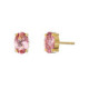 Gemma gold-plated stud earrings with pink in combination shape image