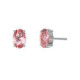 Gemma sterling silver stud earrings with pink in combination shape