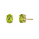Gemma gold-plated stud earrings with green in combination shape